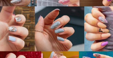 nail art metallic rose
